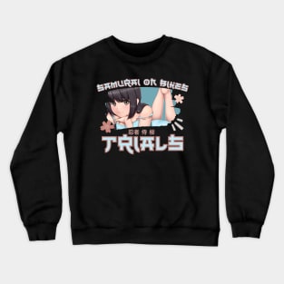 manga anime trials sakura cherry blossom - bike TRIAL sports Crewneck Sweatshirt